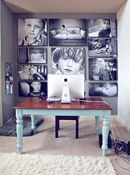 office decorating ideas, wall collage, canvas collage