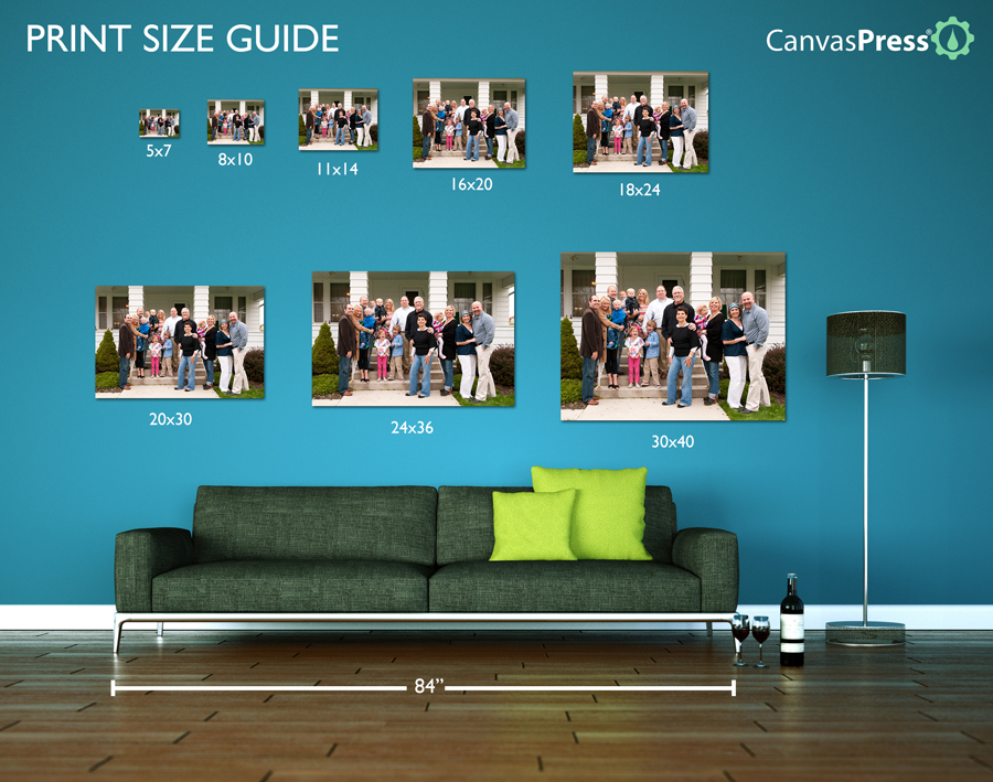 size guide for canvas prints