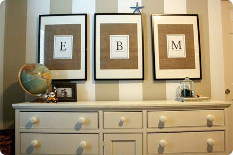 framed initials, framed monogram, typography, graphic art, print on canvas