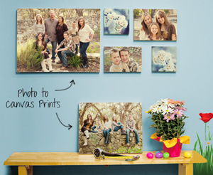 canvas prints, spring portraits, wall collages