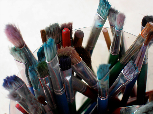 paint brushes, kids art party, art party, art supplies, art party supplies
