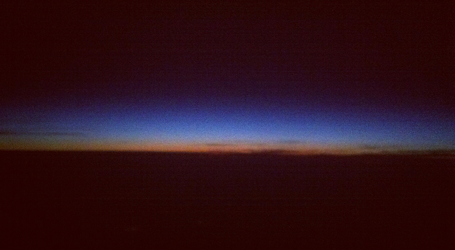 last sunset from the air