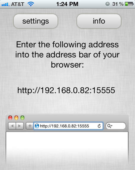 wifi photo transfer app screen